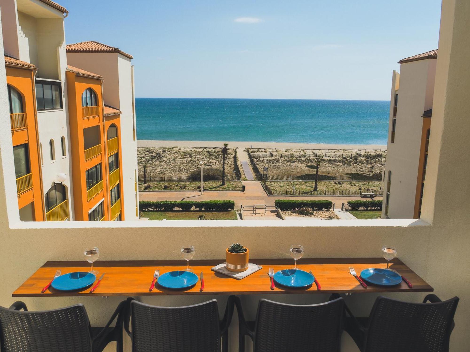 Appart Mezzanine Vue Mer Et Plage, Parking Wifi Tv Le Barcarès Eksteriør billede